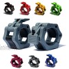 oursgym 2 Olympic Barbell Clamps Solid ABS Locking Barbell Collars with Quick Release for Professional Lifts and Olympic Training Set of 2