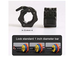 Venyat 1 inch Barbell Clamps Olympic Quick Release Barbell Collars Weight Locking Clamp for 25mm 1 Standard Bar Weight Plate Workout Weightlifting Fitness Training Exercise Black