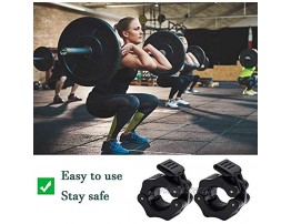 Venyat 1 inch Barbell Clamps Olympic Quick Release Barbell Collars Weight Locking Clamp for 25mm 1 Standard Bar Weight Plate Workout Weightlifting Fitness Training Exercise Black