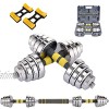 Adjustable Dumbbell Set Male and Female Fitness Free Weight Dumbbell Set with Connecting Rod can be Used as a Barbell for Home Fitness and Exercise Training 22lb-66lb