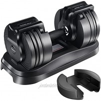 Agiyimi Adjustable Dumbbells 5.5 to 30lb Single Dumbbell for Men and Women with Wrist Brace Dumbbell with Anti-Slip Metal Handle and Tray Suitable for Workout Strength Training Fitness Weight Gym
