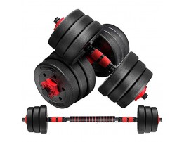 BBL Adjustable Dumbbell with Connecting Rod and Workout Gloves Male and Female Fitness Free Weight Lifting Dumbbell Set can be Used as a Barbell for Body Workout Home Fitness22lb-44lb