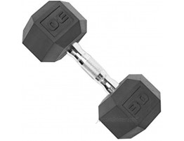 CAP Barbell Rubber Coated Solid Steel Cast-Iron Dumbbell Rubber Hex Dumbbell Hex Weight Dumbbell for Muscle Toning Full Body Workout Home Gym Dumbbell Sold in Single