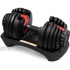 DELOBOLL Adjustable Dumbbell 50 lbs Fitness Dial Dumbbell Series Strength Training Weights Gym Equipment for Man and Women Exercise Dumbbell