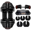 D.Y.A Adjustable Dumbbells Weights Dumbbells Set Strength Training 40KG 90lbs Fitness Equipment Dial System Dumbbell with Handle and Weight Plate for Men Women Bodybuilding Workout Home Gym 1PCS…