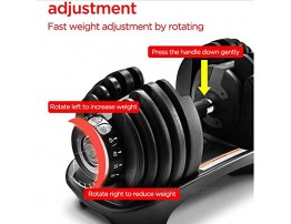 FIT FARM USA Smart Muscle Intelligent Adjustable Space-Saving Dumbells: Home Gym Fitness Weights Quickly Adjust for Optimal Muscle Building Workouts from 5 to 52 lbs! Single Unit