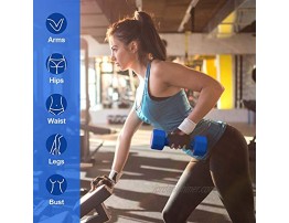 Kingtowag Rubber Hex Dumbbell Set Hand Weights,Home Workout Gym Equipment 6 8 10 12 15 Lb 12LB,Blue
