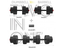 NBJstar Adjustable Dumbbells Pair 2 in 1 Dumbbell Barbell Set Free Weights Lifting Dumbbells 68LB for Home Fitness and Exercise Training