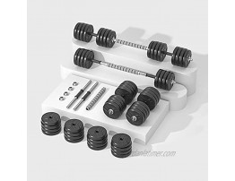 RUNWE Adjustable Dumbbells Set Weights Dumbbells Barbell Weight Free Weight Set 40 60 80 100 lbs Exercise Fitness Weight Sets Workout Strength Training with Connecting Rod for Home Gym Office