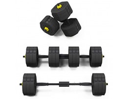 SogesGame Adjustable 66 pounds Dumbbells Pair Dumbbell Weight Set with Connecting Rod Used as Barbells Dumbbells for Home Fitness Equipment YZWD001-30-S8-US