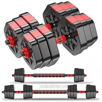 Weights Dumbbells Set Adjustable Dumbbells for Weight Lifting Training Weights Dumbbell Set for Men and Women Barbell Weight Set with Connecting Rod Safe & Stable Free Weights Up to 44lbs
