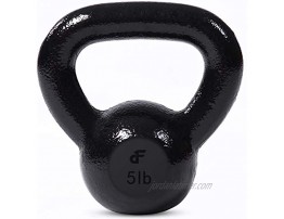Day 1 Fitness Kettlebell Weights Cast Iron 11 Sizes and Bundle Options 5-60 Pounds Ballistic Exercise Core Strength Functional Fitness Weight Training Set Free Weight Equipment Accessories