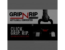 Grip N Rip Fitness Adjustable Dumbbell Grip Converts Dumbbells with Handles Between 1-1.4 into Kettlebells Exercise Equipment for Home Workouts the Gym or On the Go for Weights Up to 75 lbs