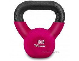VIVITORY Neoprene Coated Kettlebells Solid Cast Iron 5 5-30 Pounds for Men and Women to Strength Training and Fitness