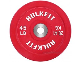 HulkFit Olympic 2-Inch Rubber Bumper Plate with Stainless Steel Insert. Single