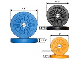 STOZM Premium Cast Iron 1 inch Weight Plate Set 2.5lbs 5lbs 10lbs 10 Plates. Total Weight: 65 lbs