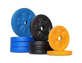STOZM Premium Cast Iron 1 inch Weight Plate Set 2.5lbs 5lbs 10lbs 10 Plates. Total Weight: 65 lbs