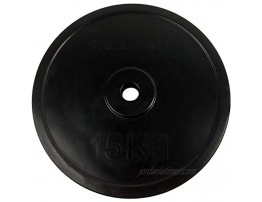 TUNTURI Unisex's Rubber 15.0kg Single Plate Black 15 kg