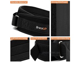 BraceUP Weight Lifting Belt for Men and Women 4-inch Wide Weight Belt for Weightlifting Squat Deadlift Power Lifting Gym Training and Back Support