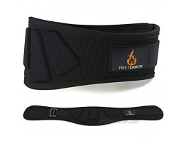 Fire Team Fit Weight Lifting Belt for Men and Women 6 Inch Bodybuilding & Fitness Back Support for Cross Training Workout Squats Lunges