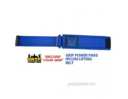 Grip Power Pads Weight Lifting Belt Olympic Lifting 4 Inches Wide X-Large 40-44 Blue