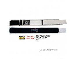 Grip Power Pads Weight Lifting Belt Olympic Lifting 4 Inches Wide X-Large 40-44 White