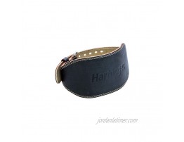 Harbinger Padded Leather Contoured Weightlifting Belt with Suede Lining and Steel Roller Buckle