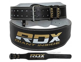 RDX Weight Lifting Belt Gym Fitness Cowhide Leather 4” Padded Lumbar Back Support 10 Adjustable Holes Powerlifting Bodybuilding Deadlifts Squats Exercise Workout Strength Training Equipment