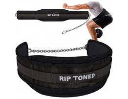 Rip Toned Dip Belt with Chain for Weightlifting Pull Ups Dips 36 Heavy Duty Steel Chain Weight Belt with Chain for Added Weight While Powerlifting Bodybuilding Strength Training