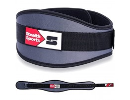 Stealth Sports 6-Inch wide Weightlifting Belt – Premium Gym Belt for Men and Women – Contoured Weight Lifting Belt for Bodybuilding Deadlifts Exercise workout – Home Gym Training Belt