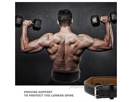 XL Leather Weight Lifting Belt for Men & Women Extra-wide 4” Padded Lumbar Back Support 11 Adjustable holes Suitable for Gym Fitness,Muscle Building,Squats,Strenth Exercise Training