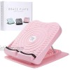 Kesntto Slant Board KESSENTO Non-Slip Balancing Fitness Pedal with Adjustable 5 Level Portable Ankle and Foot Incline Board Wedge Stretch Calf Stretcher Pink