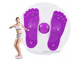 Springen Exercise Waist Twisting Disc with 6 Magnets Fitness Twister with Handles Trims Waist Arms Hips and Thighs Purple