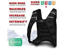 Adurance Weighted Vest Workout Equipment 6lbs 10lbs 14lbs 18lbs Body Weight Vest for Men Women Kids