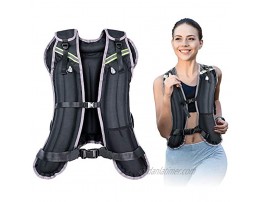 GPEESTRAC Sport Weighted Vest Water Filled Adjustable Travel Running Workout Equipment with Reflective Stripe 4 6 8 12 16 20 24 Lbs Body Weight Vest for Men Women Cardio Strength Training Jogging