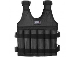 wavsurf Black Adjustable Workout Weighted Vest Weight 110LB Exercise Training Fitness