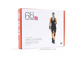 66fit Ankle Wrist and Dumbbell Weight Set 6 Pieces Grey Black by 66fit Limited