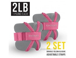 Bebe Ankle and Wrist Weights for Women | Adjustable Ankle Weights with Straps | Workout Equipment for Arm and Leg | 1 Pair of Ankle Weights 2 lbs or 5 lbs