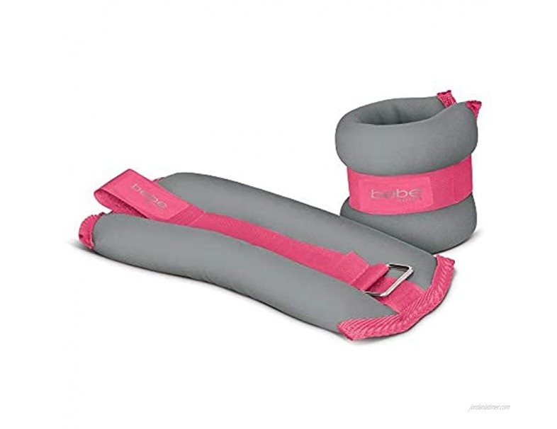 Bebe Ankle and Wrist Weights for Women | Adjustable Ankle Weights with Straps | Workout Equipment for Arm and Leg | 1 Pair of Ankle Weights 2 lbs or 5 lbs
