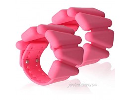 FENGJIE Silicone Durable Wrist Weights,Wearable Training Fashionable Weight Bracelet for Dance Barre Pilates Bounce Yoga Cardio Walking and Home Exercises,2 Per Set Pink s