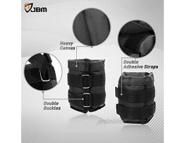 JBM Adjustable Ankle Weights Wrist Leg Weights Sand Filling A Pair Double Adhesive Straps for Walking Jogging Gym Fitness Exercise Gymnastics