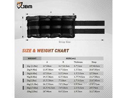 JBM Adjustable Ankle Weights Wrist Leg Weights Sand Filling A Pair Double Adhesive Straps for Walking Jogging Gym Fitness Exercise Gymnastics