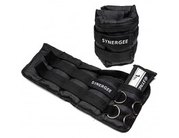 Synergee Comfort Fit Adjustable Ankle Wrist Weights Set of 2. Available in 5lb 10lb & 20lbs. One Size Fits All.