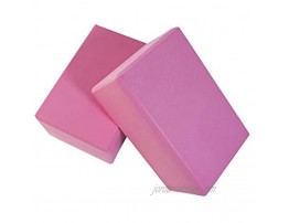 EvriFit Yoga Blocks High-Density Foam Workout Accessory Optimal Comfort Good for All Levels Pink 2 Pack