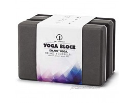 JELS Yoga Block 2 Pack,High Density EVA Foam Light Weight Yoga Brick with Non-Slip Surface for Stretching