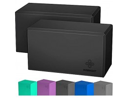 Overmont Yoga Block 2 Pack Supportive Latex-Free EVA Foam Soft Non-Slip Surface for General Fitness Pilates Stretching and Meditation 8.3x6x3
