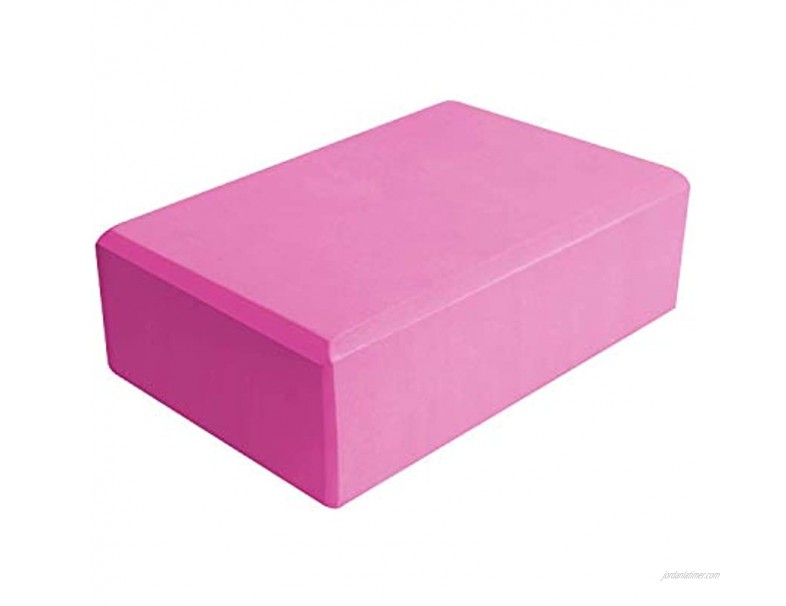 SZOCOOL Pink Yoga Block 9x6x4 Supportive Latex-Free EVA Foam Soft Non-Slip Surface for Yoga Pilates Meditation