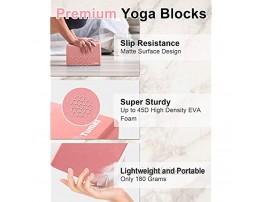 Tumaz Yoga Blocks 2 Pack with Strap Set High Density Lightweight EVA Foam Blocks & Premium 8 Feet Yoga Strap Set [Instruction E-Book Included] The Must-Have Yoga Bricks Set for Every Yogi and Yogini