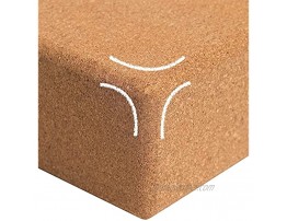 Volcano Cork Yoga Block 2 Pack and Yoga Strap Set -Natural Cork from Portugal 9x6x4 Yoga Blocks Non-Slip&Anti-Tilt for Women| Men Lightweight Odor-Resistant| Moisture-Proof