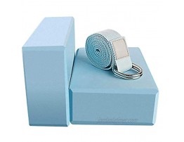 Yoga Blocks 2 Pack Set Yoga Brick with 1 Yoga Strap High Density Soft Non-Slip Pilates Meditation EVA Foam for Women